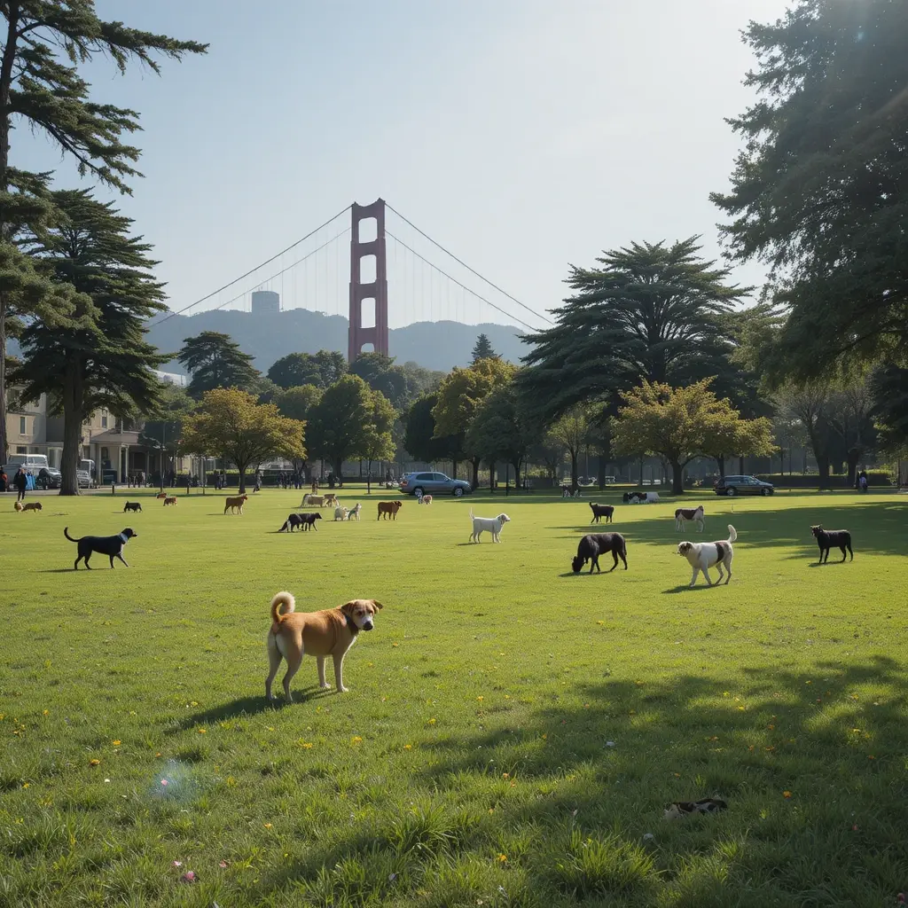 San Francisco dog park landscape